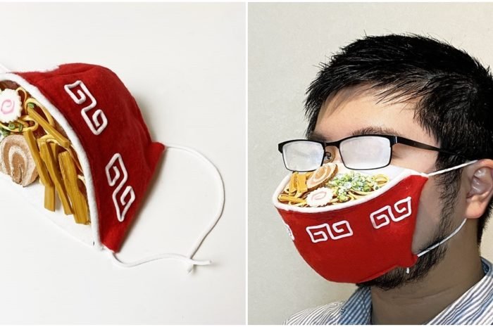 This Ramen Face Mask Wil Fog Up Your Glasses. Enjoy The Noodle Steam!