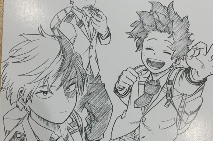 The second pre-release of ‘Theatrical Version Hiroaka’ is a mini-colored paper drawn by Kohei Horikoshi! Insert song ‘Flowers’ unique PV also released