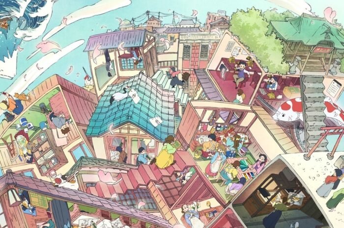 TAAF2022: Main visual produced by Kyoto Animation The scene of cel animation is in the style of the Edo, Meiji, and Taisho eras.