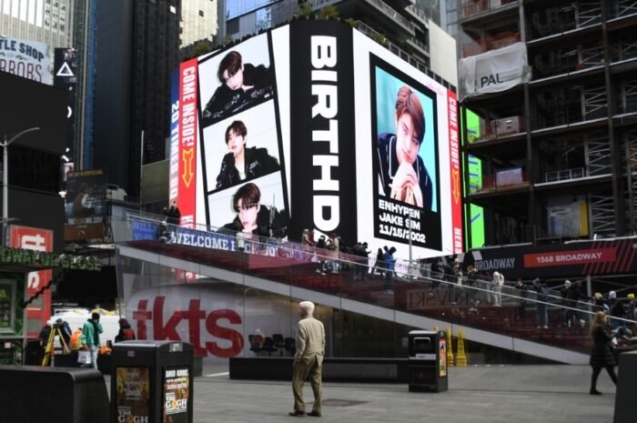 N-Hyphen Jake proves ‘4th generation hot icon’ Times Square billboard appeared.