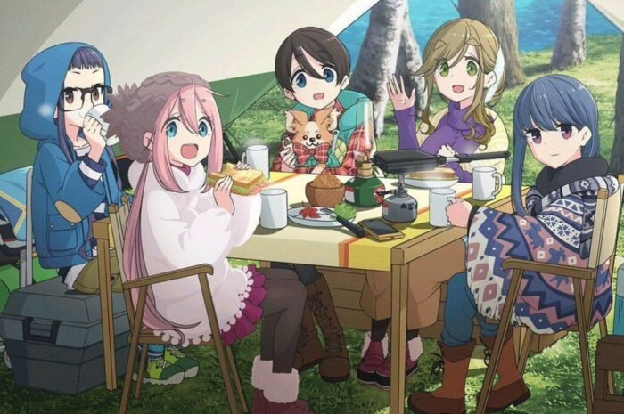 During the Golden Week period, “Yurucamp △” campers appear.