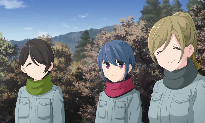 ‘Movie Yurucamp △’ The second gift for visitors is a mini colored paper card ‘Nadeshiko who does terrorism’ and three types of patterns