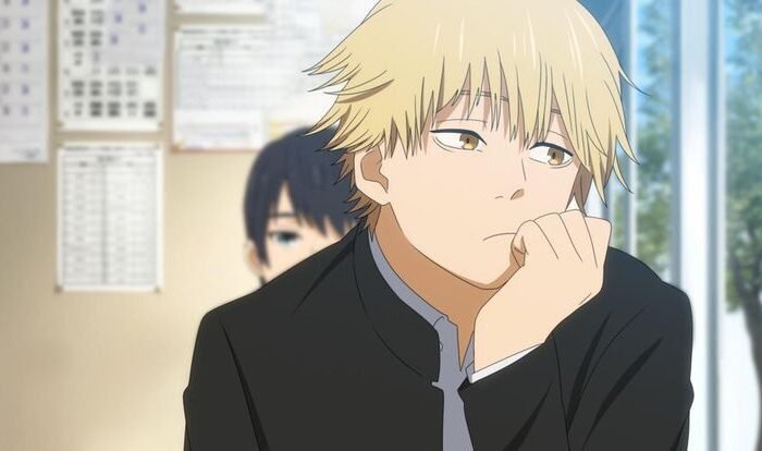 Animation ‘Chainsaw Man’ newly drawn visual appears on Shibuya Hachiko board 3D image in Shinjuku.