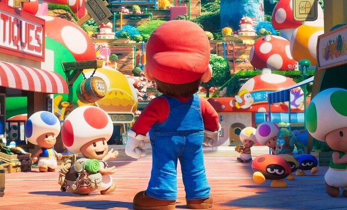 Announcing the release date and benefits of advance tickets for the animated movie ‘The Super Mario Bros. Movie.’