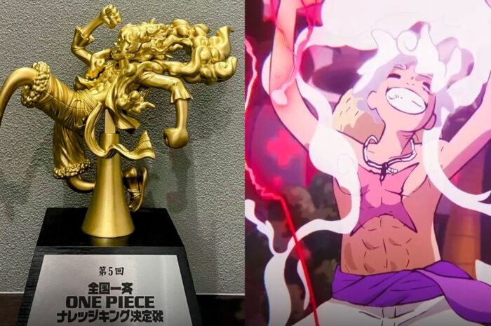 A Gold Gear 5 Luffy statue was given to a fan!