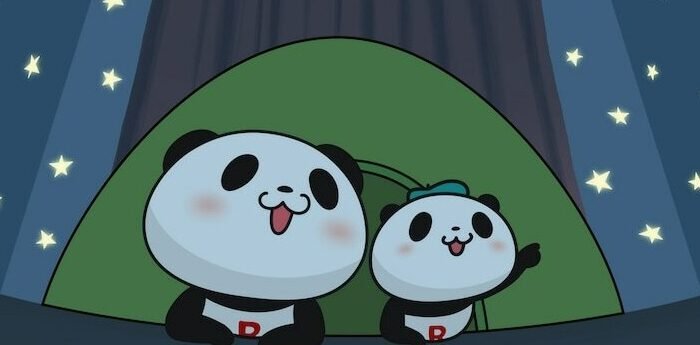 The anime ‘Shopping Panda!’ starts tonight. The first episode is about a tent at home.