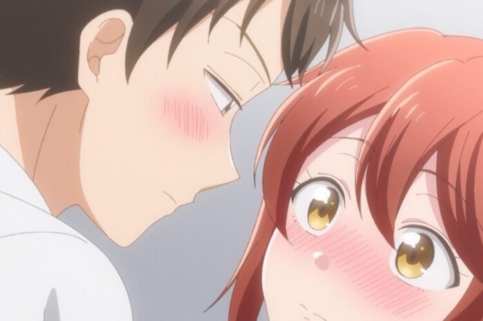 In Episode 1 of the anime ‘There’s Someone I Like in this Company,’ two co-workers start secretly dating.