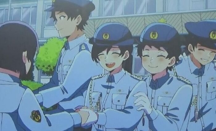 Letter of appreciation to a vocational school that produced police officer recruitment anime depicting the growth of new police officers Aichi Prefectural Police